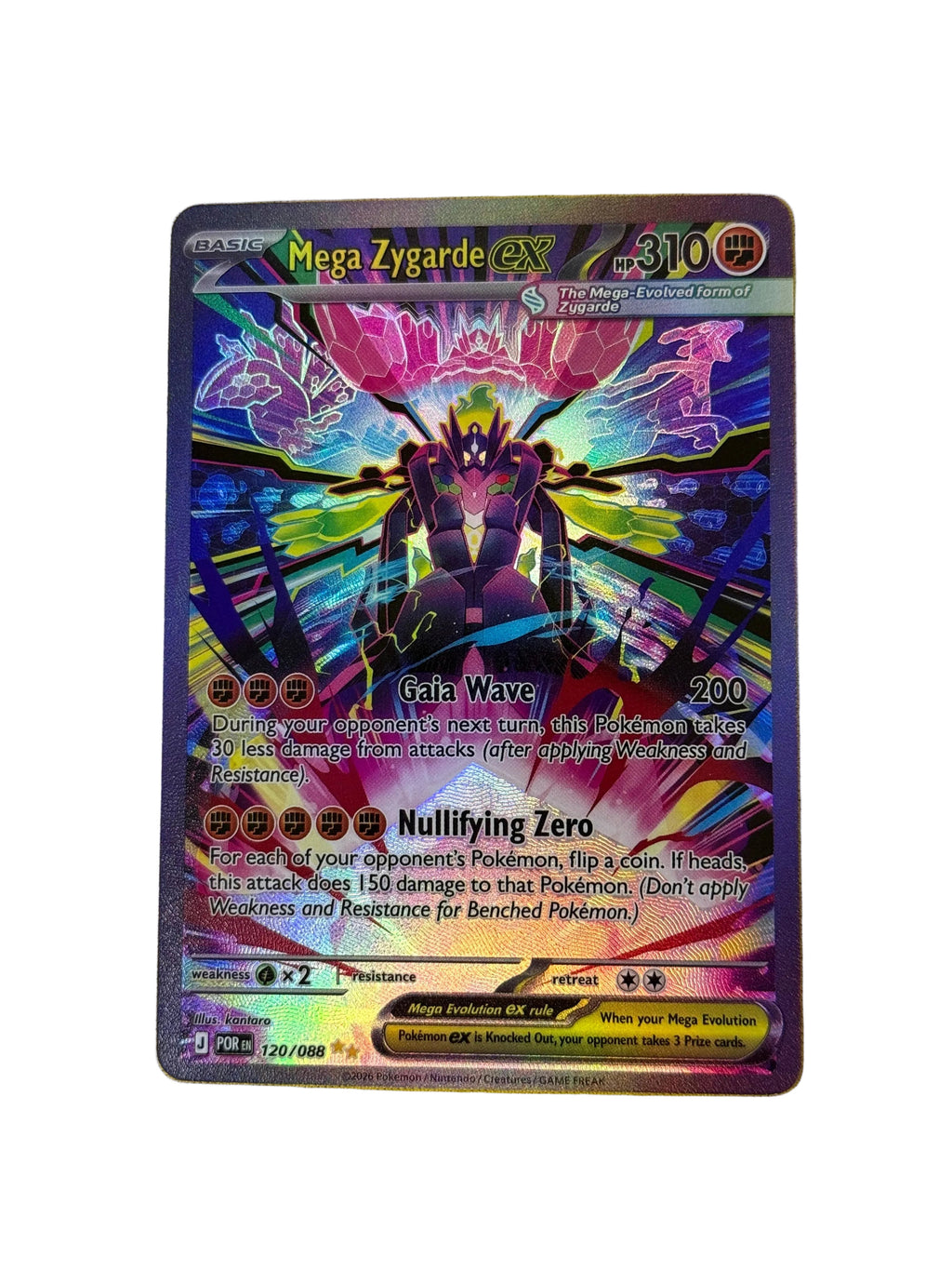 Mega Zygarde ex 120/088 Illustration Rare front