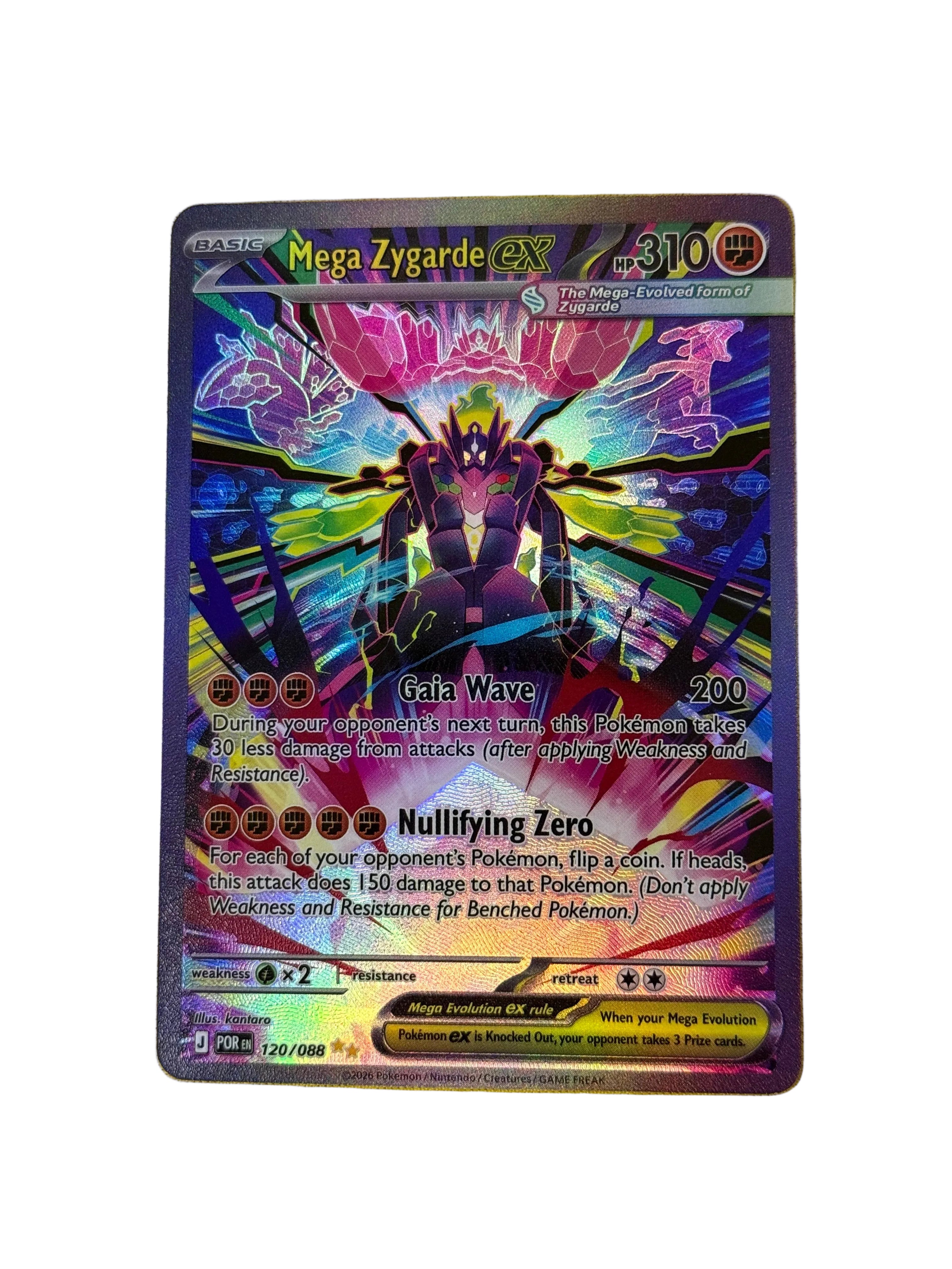 Mega Zygarde ex 120/088 Illustration Rare front