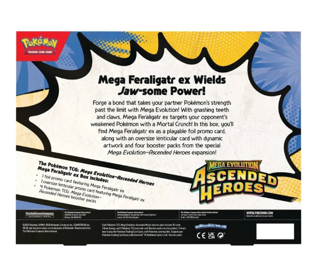 Pokémon Mega Evolution: Ascended Heroes — Mega Feraligatr ex Box