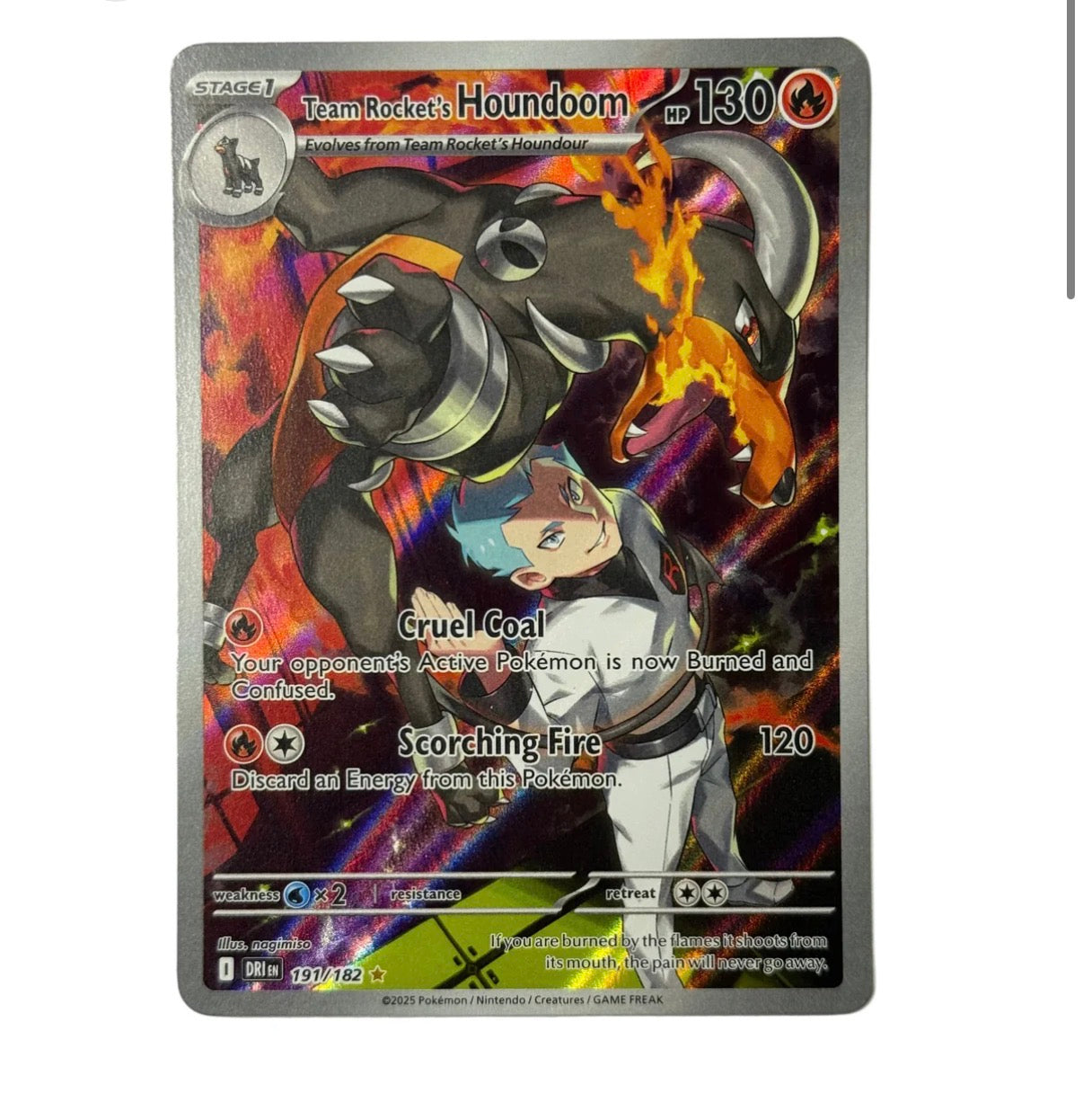 Team Rocket's Houndoom 191/182 — Destined Rivals — Illustration Rare (NM)