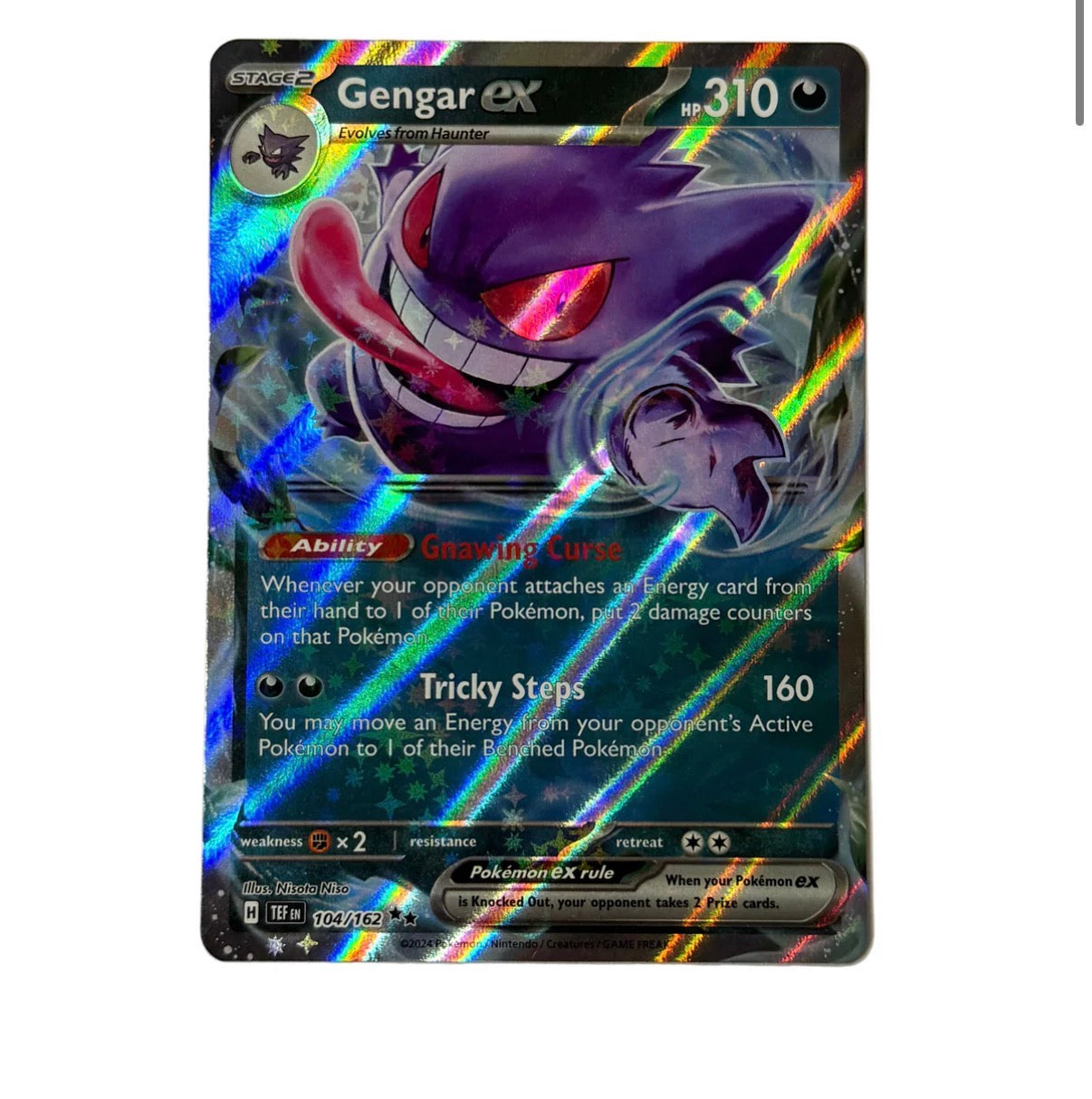 Gengar ex 104/162 — Twilight Masquerade — Double Rare (NM)