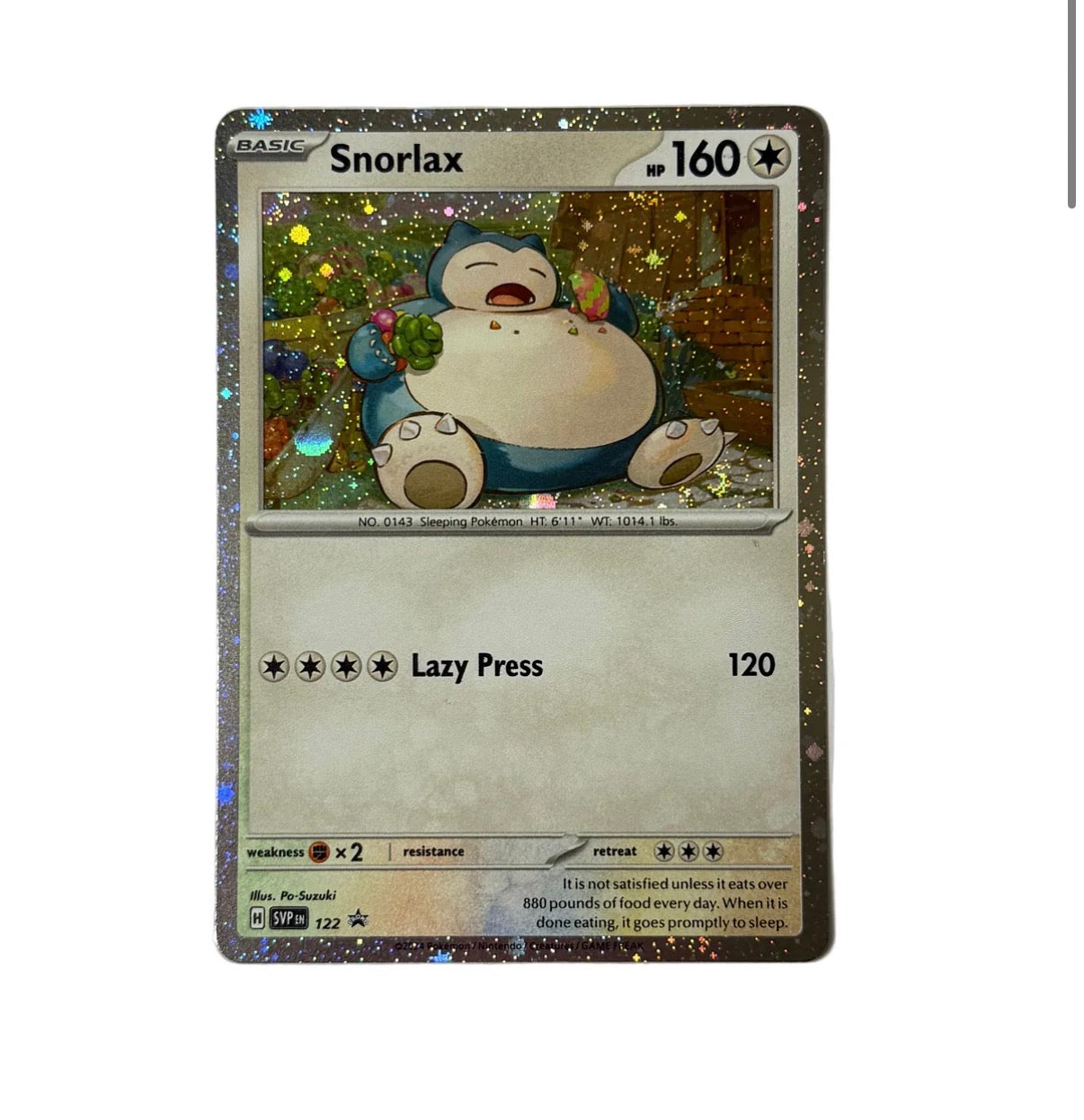 Snorlax SVP 122 — Scarlet & Violet Black Star Promo — Glitter Holo (NM)