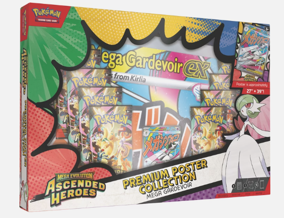 Pokémon TCG Mega Evolution Ascended Heroes Premium Poster Collection Mega Gardevoir ex