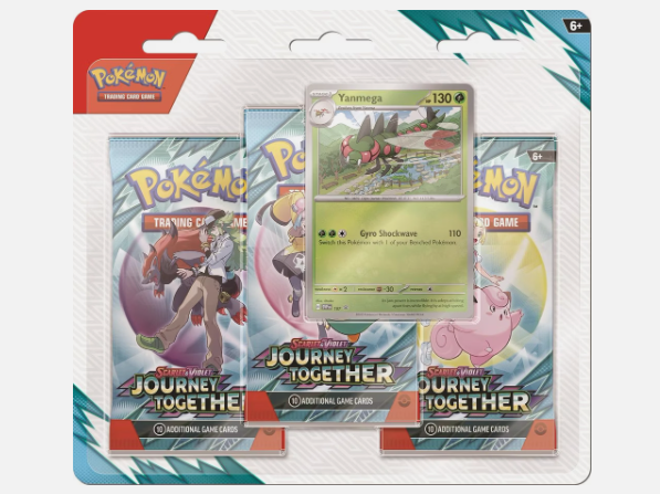 Pokémon TCG Scarlet & Violet Journey Together 3-Pack Blister Yanmega Promo Card