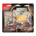 Pokémon TCG Mega Evolution Pitch Black 3-Pack Blister with Binacle Promo front