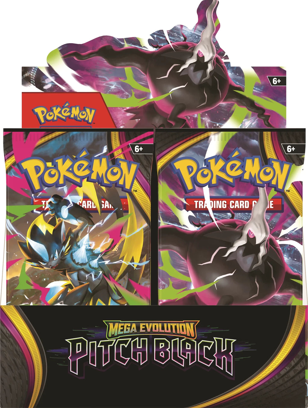 Pokémon TCG Mega Evolution Pitch Black Booster Display Box side view